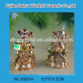 Special design polyresin monkey figurine with surface plate